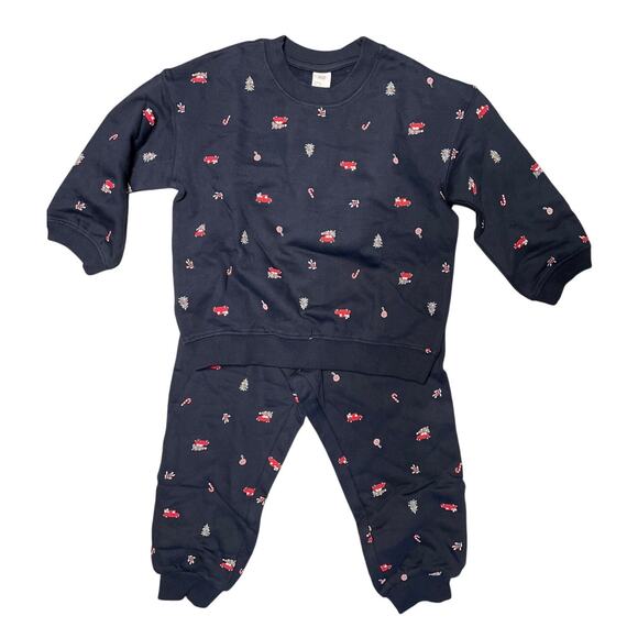 H&M Kids Holiday 2-piece Printed Sweatshirt Set size 3T - Picture 1 of 11
